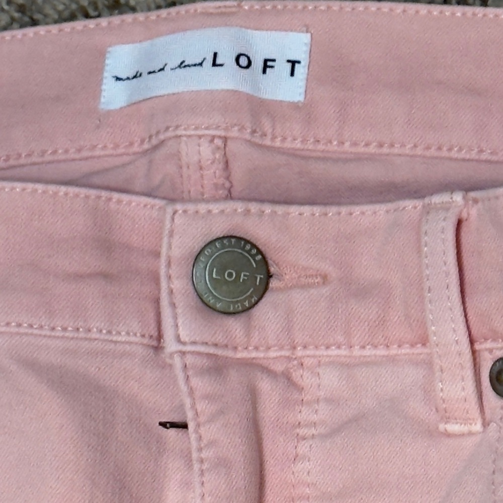 LOFT Women's Skinny Jeans in Light Pink - Picture 2 of 5